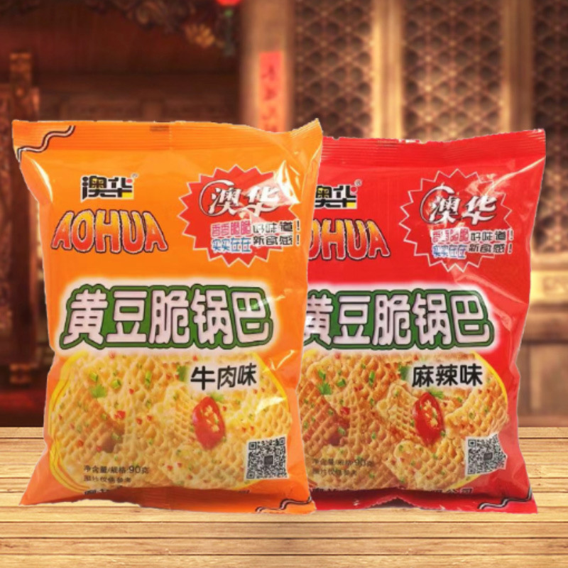 Australian-style soybean crisp snack, nostalgic childhood treat, puffed food, office trendy leisure snack, spicy flavor