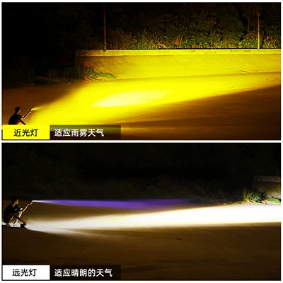 Motorcycle headlights, headlights White High and Low Beam