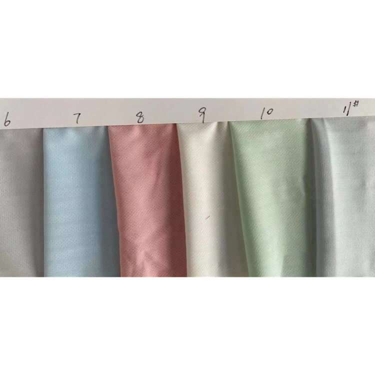 Sensación fría de seda de hielo ropa de protección solar tela de seda de hielo de malla patrón horizontal jacquard artesanía de protección solar bufanda máscara de tela de seda de hielo
