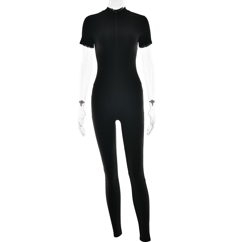 Nueva moda de manga corta larga ropa de mujer se puede usar fuera de estilo europeo y americano sexy apretado mono a rayas Otoño e Invierno