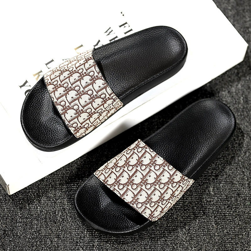 Летние мужские тапочки 2025 года, новые европейские и американские, для улицы, дома и универсальные нескользящие тапочки.