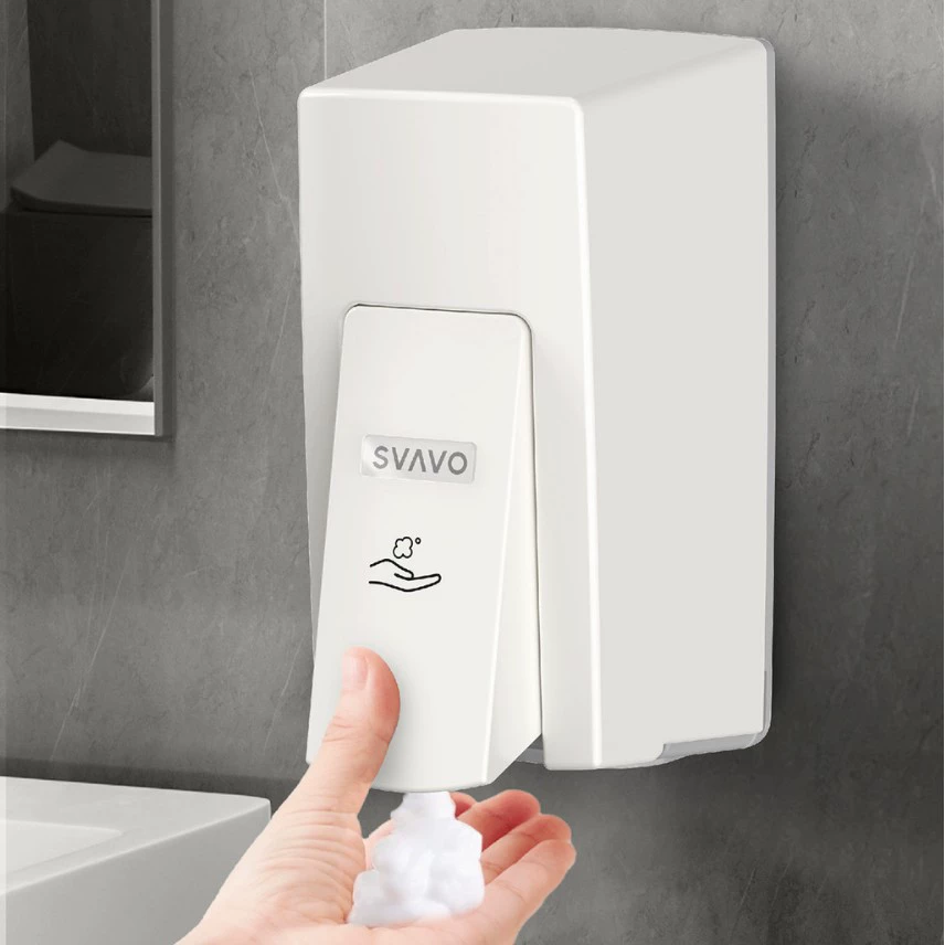 Ruiwo's popular manual soap dispenser wall-mounted punch-free mobile phone hand sanitizer and dishwashing liquid press bottle wall-mounted device