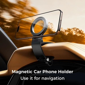 New MagSafe car dashboard clip-on phone navigation support stand, foldable magnetic car mount