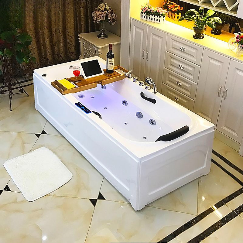 Surf massage thermostatic heating bathtub, thickened acrylic, suitable for small apartments, household adult bathtub wholesale