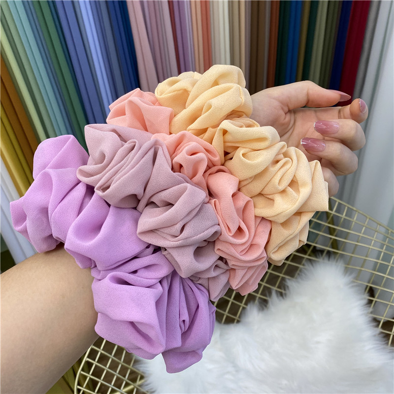 Fashion Solid Color Cloth Handmade Hair Tie 1 Piece display picture 12