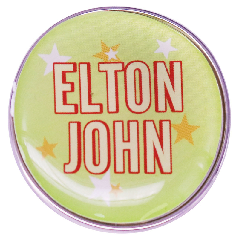 Elton John Button Pin Retro Logo Badge Personalized Backpack Decorative Collar Pin