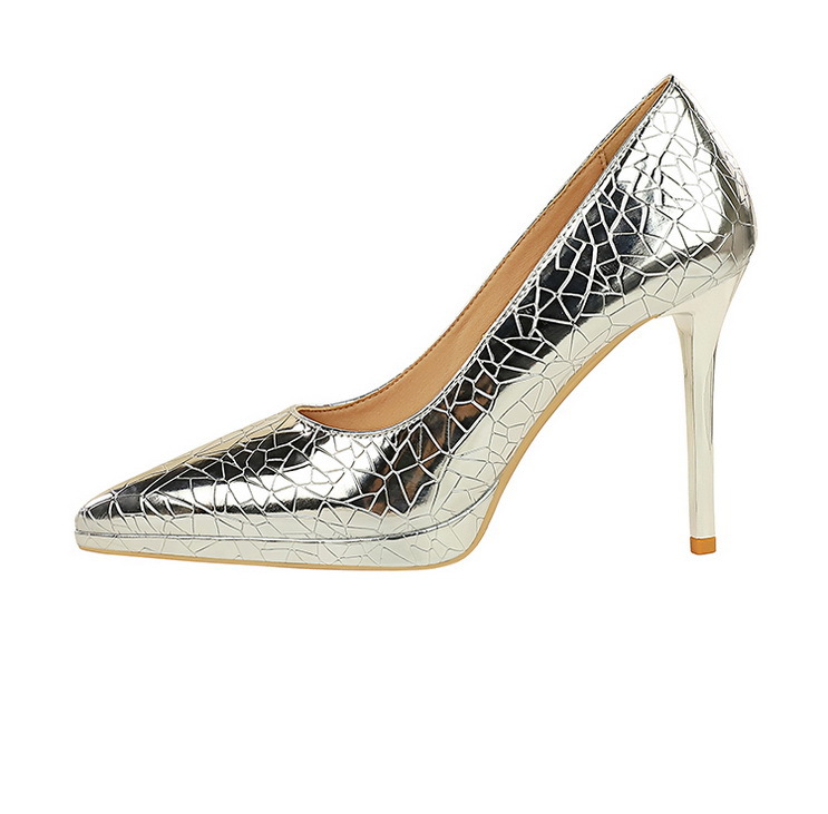 Scarpe da donna con tacco alto, scarpe con tacco sottile, scarpe basse, scarpe a punta con motivo in pietra_voghion.com