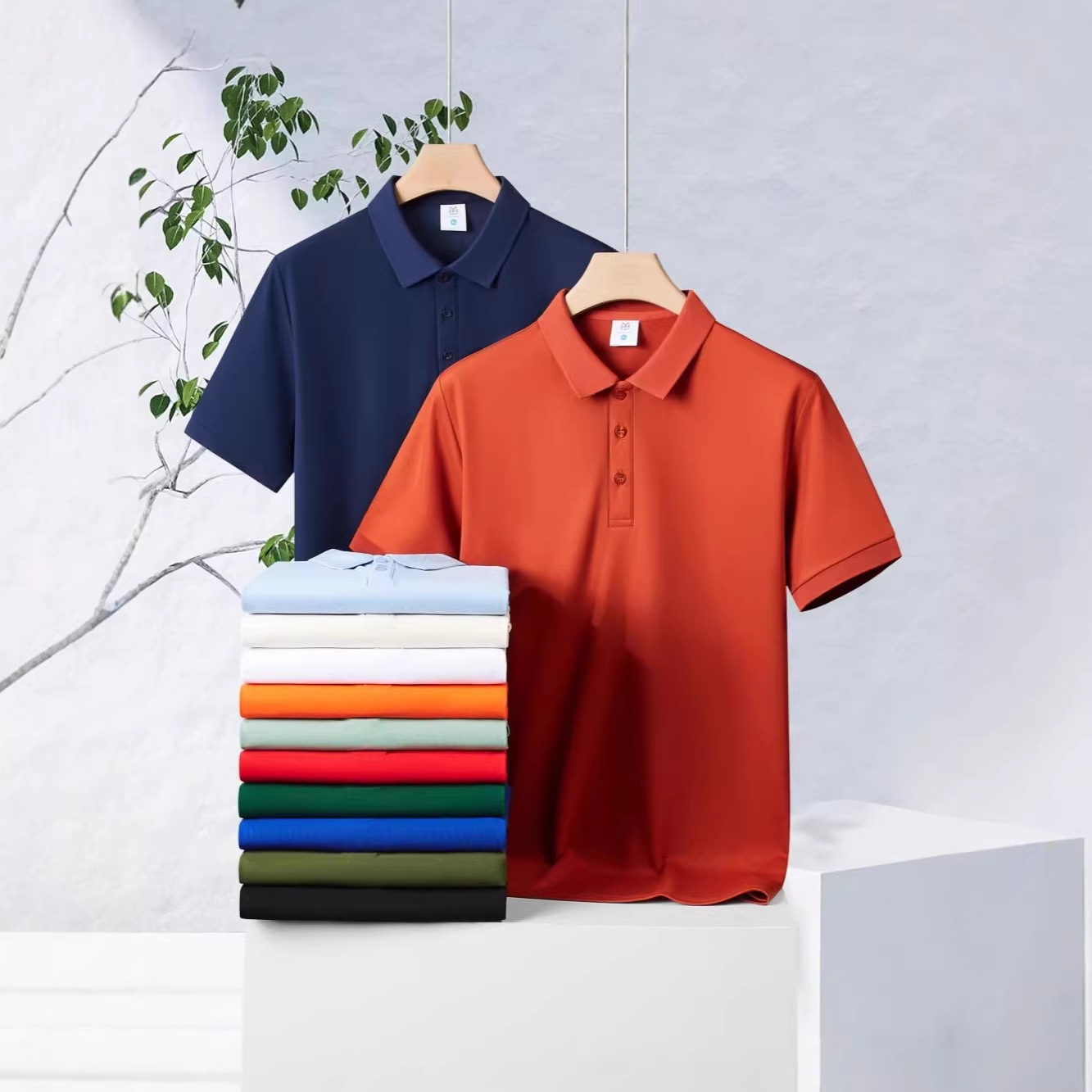 Polo Shirt for Men, High-End Summer Short-Sleeved Custom Corporate Workwear, Lapel T-Shirt, Graduation Class Uniform with Logo Printing