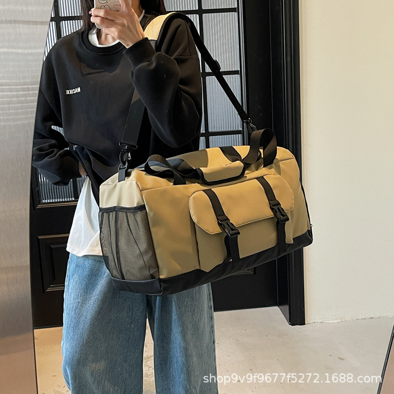 跨境新款健身包男手提单肩包干湿分离独立鞋仓大容量短途旅行包