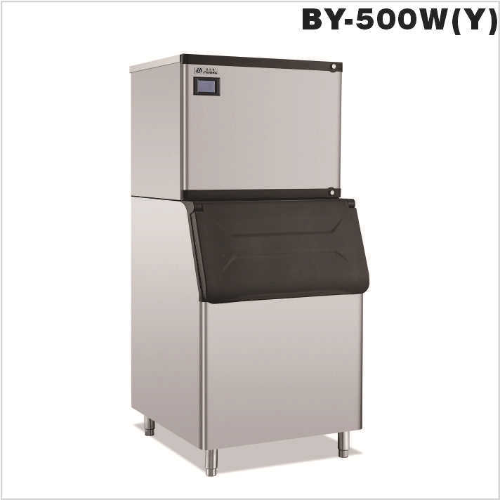 Máquina de Hielo Comercial en Forma de Media Luna para Tiendas de Té con Leche, Máquina de Hielo Automática de 220 kg para Bares y KTV