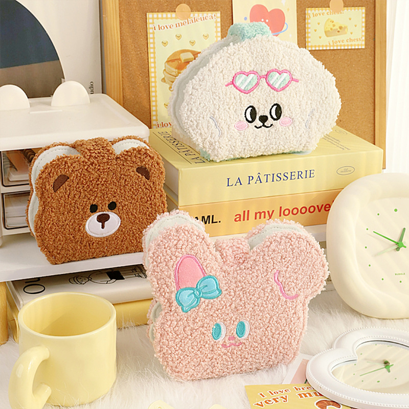 Coreano ins viento de peluche un Gongge tarjeta pequeña álbum de fotos de 3 pulgadas de tarjetas volantes de tela de niñas