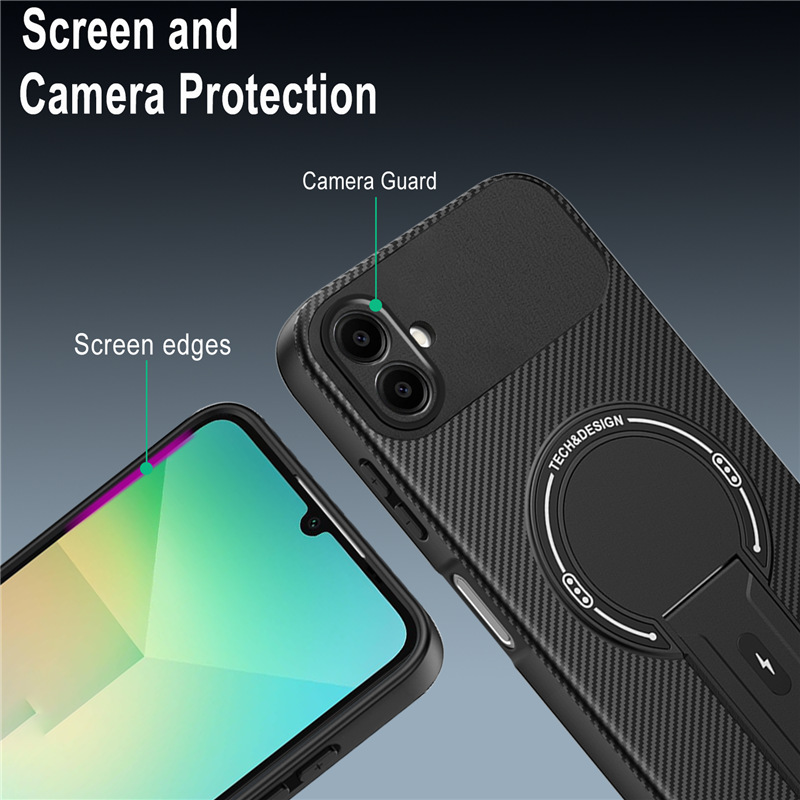 适用于三星S25 Ultra碳纤维支架手机壳Galaxy A06磁吸充电散热壳|undefined