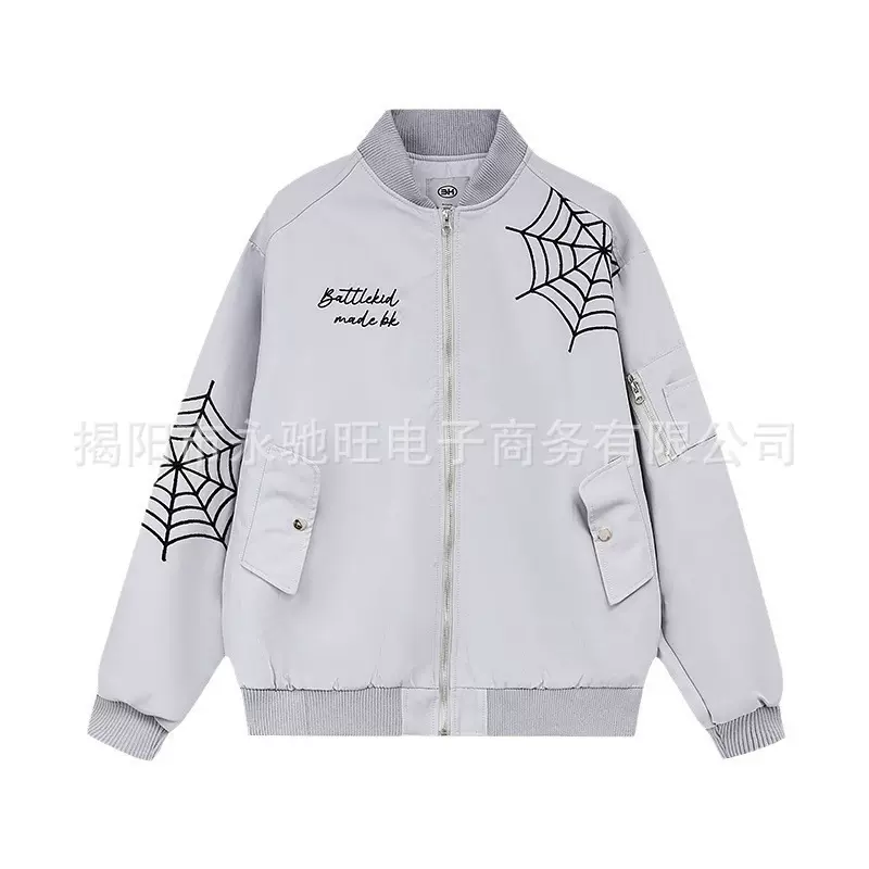 设计感工装PU皮夹克暗黑系机车皮男士休闲宽松时尚潮流夹克上衣