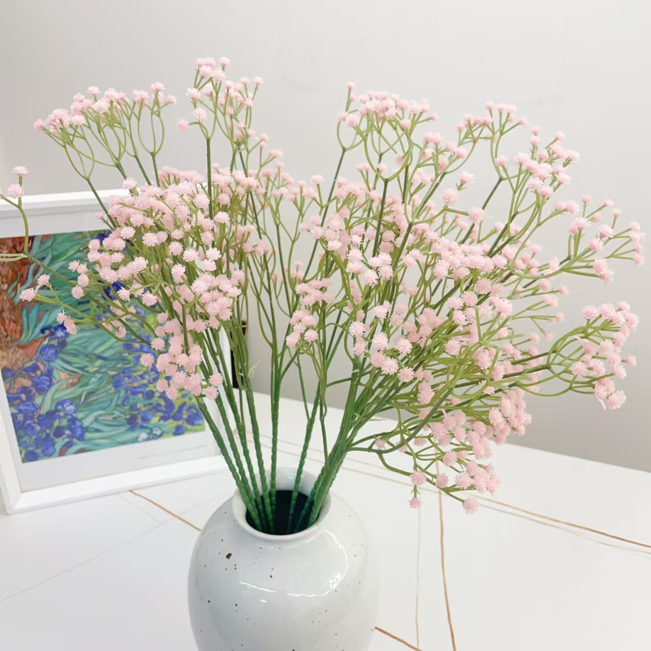 Ramo de flores falsas de gypsophila (nubes) – para bodas, fotografía, decoración del hogar, dama de honor.