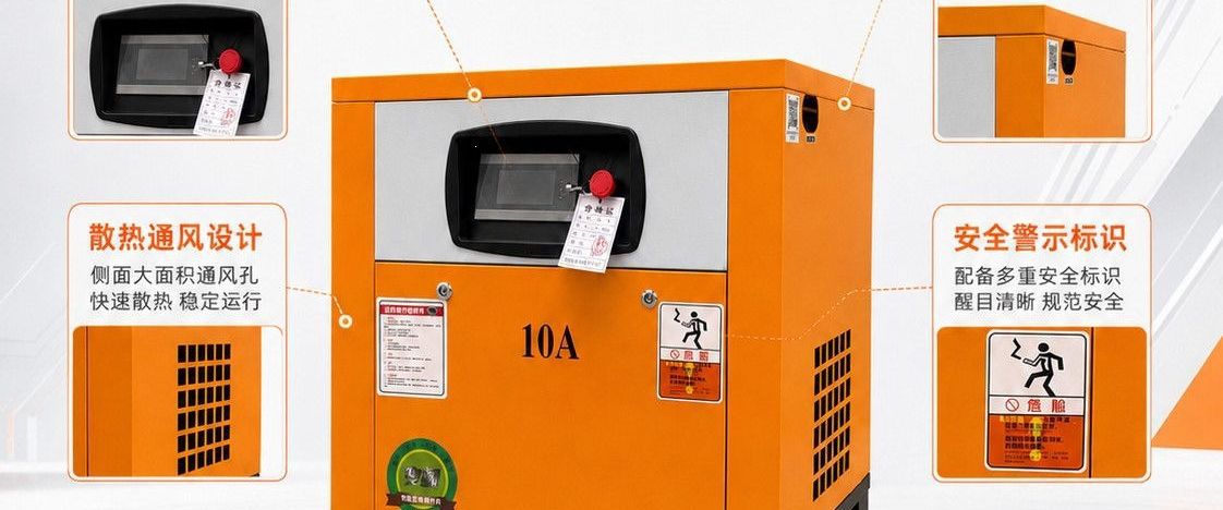 Screw-type air compressor with permanent magnet variable frequency 380V 7.5kW air compressor, air supply equipment supplied directly by the manufacturer