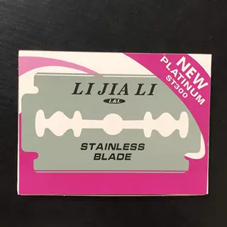 跨境货源 英文包装 LIJIALI利加利双面不锈钢剃须刀片刮汗毛胡子