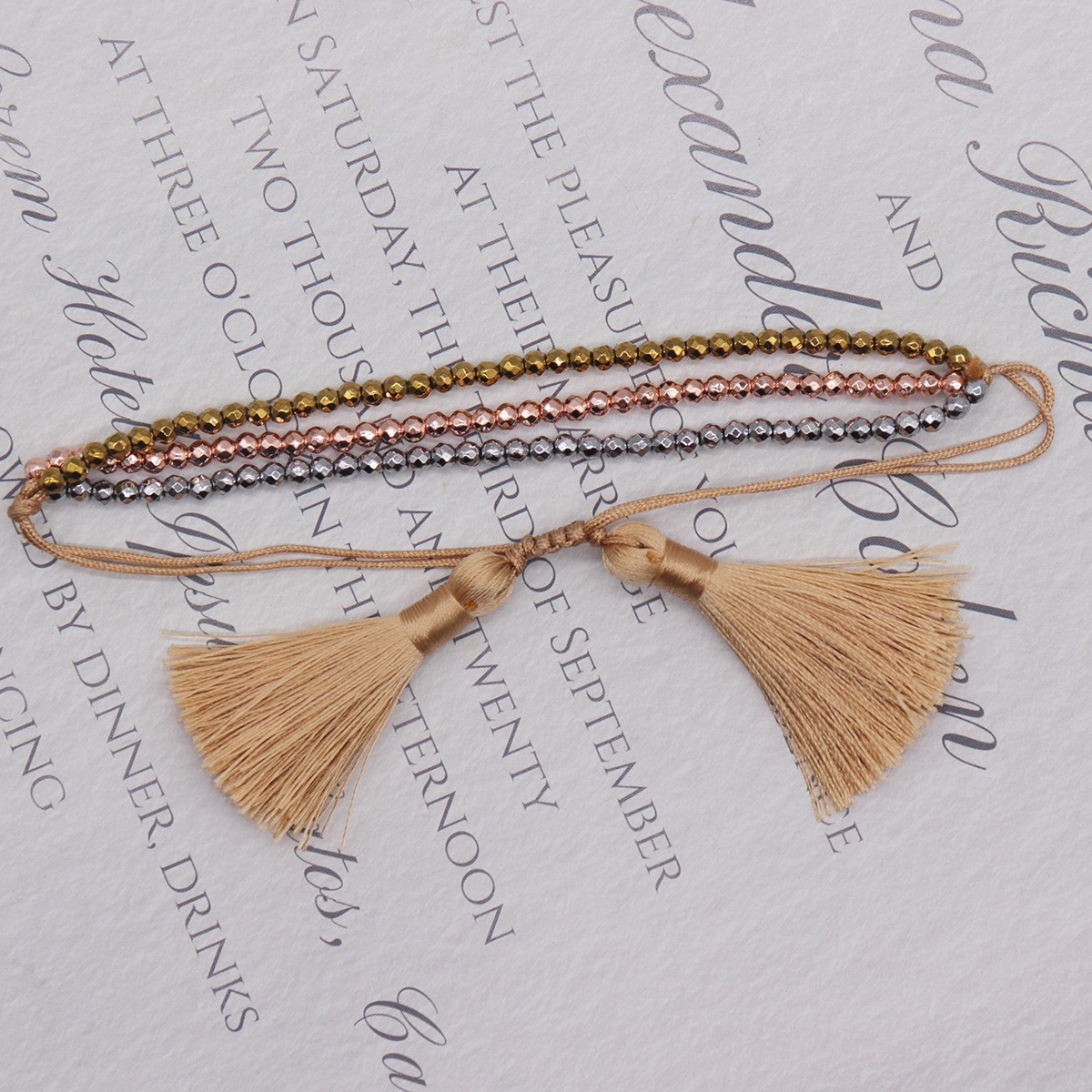 9g Weight Drawstring Bracelets Classification 1 Piece Quantity Holiday, Daily Occasion Glass Material Arrow Pattern Women's Gender Streetwear Style Streetwear Arrow Glass Wholesale String Bracelets 4