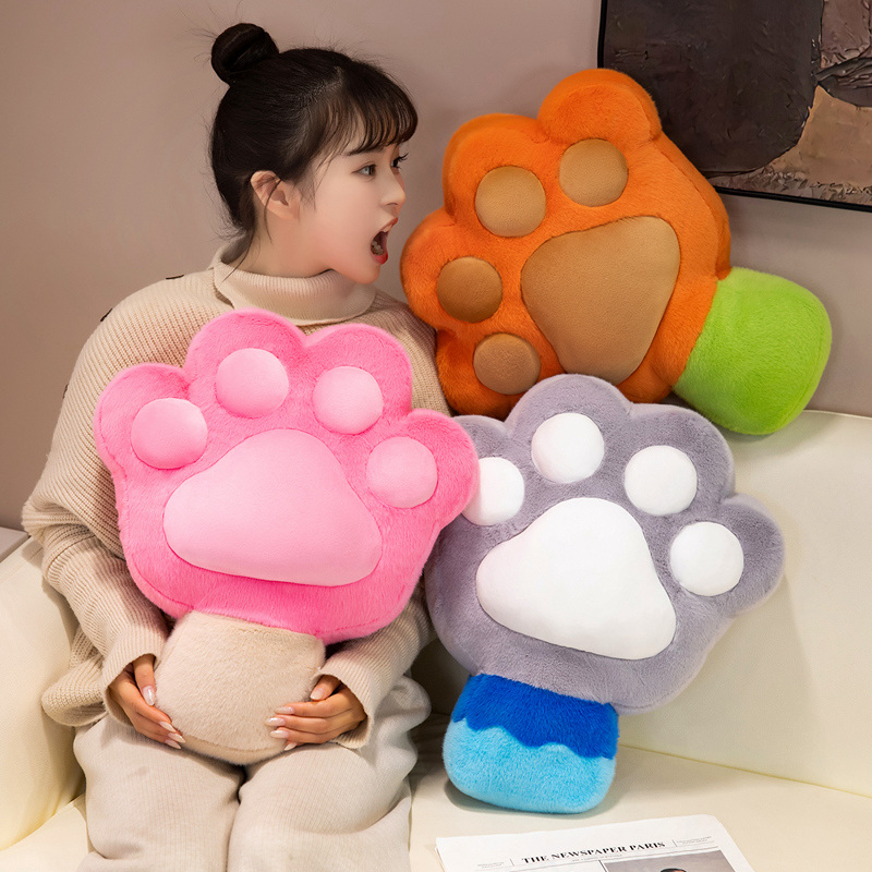 猫爪长条枕床上女生爪爪冰棍睡觉夹腿抱枕可拆洗侧睡床头靠垫