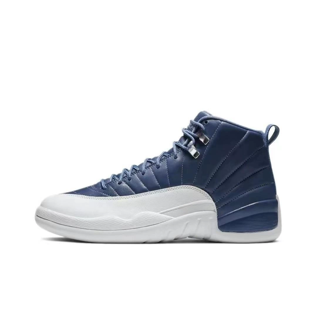 Putian Shoes AJ12 Chicago Cool Gray White Bulls and Malaysia Blue Black Purple Royal Blue Joe 12 мужскиe и женские спортивные баскетбол