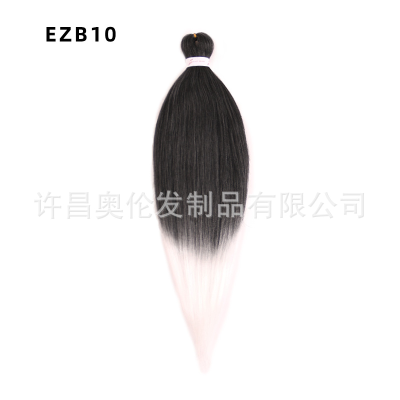 EZ peluca floja suave de fibra química africana 26 pulgadas 90 gramos de PVC bicolor ignífugo seda de baja temperatura gran trenza