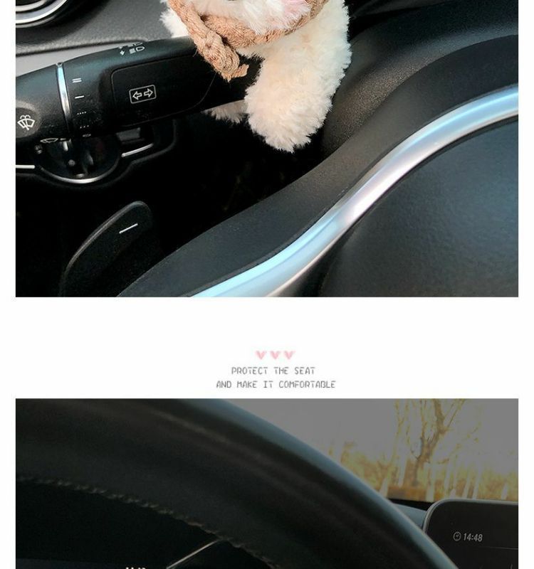 Popular West Highland Cute Car Plush Toy Car Doll Wiper Steering Light Car Interior Decoration for Women