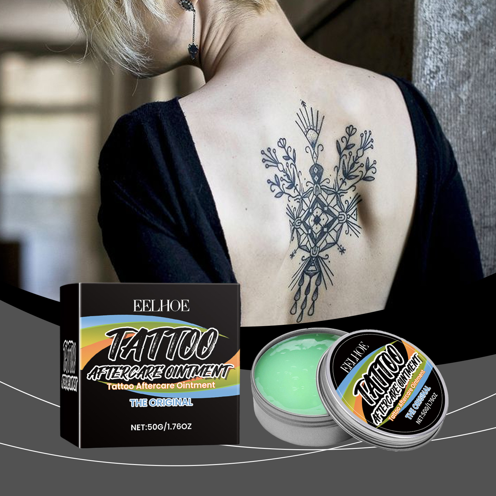Eelhoe Tattoo Care Cream Gentle Cleansing Skin Texture Moisturizing Body Skin Tattoo Cleansing Care Cream