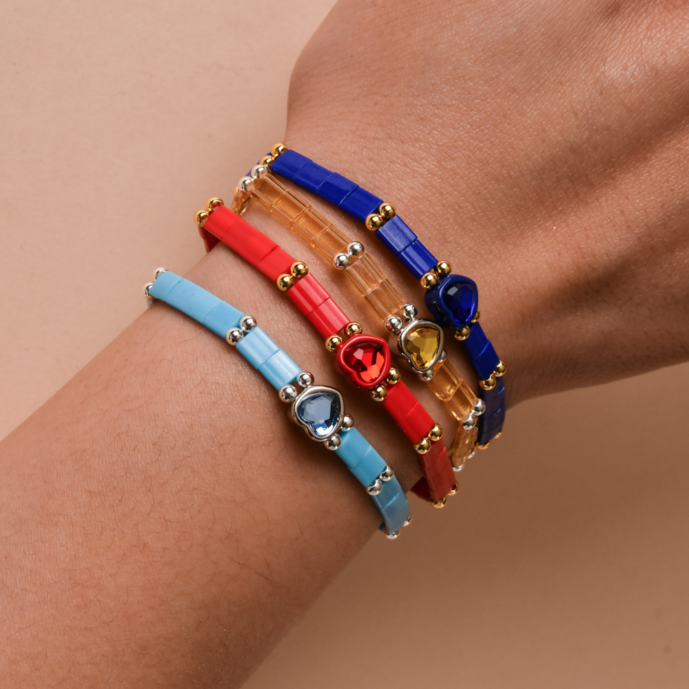 Retro Classic Style Geometric Glass Beaded Bracelets Wholesale display picture 3