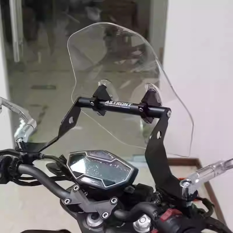Motorcycle Electric Vehicle Modification, Heightening and Thickening Front Windshield Bracket Suitable for Young Beast Modification, Windshield Windshield