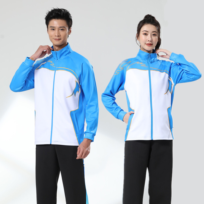 (2개) 긴 소매 남녀 배드민턴 세트 새로운 가을과 겨울 풀 풀 트레이닝 세트 탑 외관 상 수상 코트 탁구 세트
