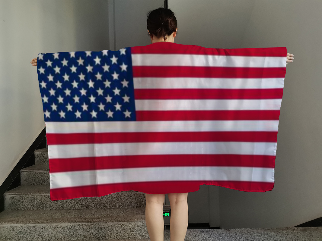 Suministro transfronterizo 2022 Copa Mundial de fútbol animar apoyos fans capa bandera chal 90*150cm