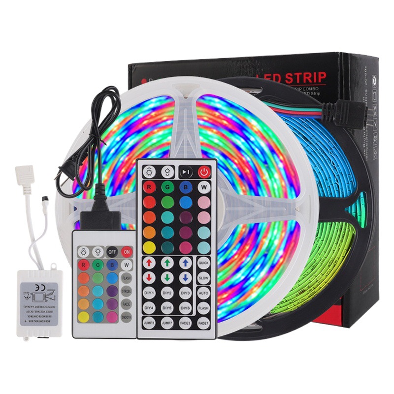 En stock Barra de luz LED epoxi flexible RGB2835 siete colores corriente caballo de agua corriente luz de control remoto tira de luz traje 12V
