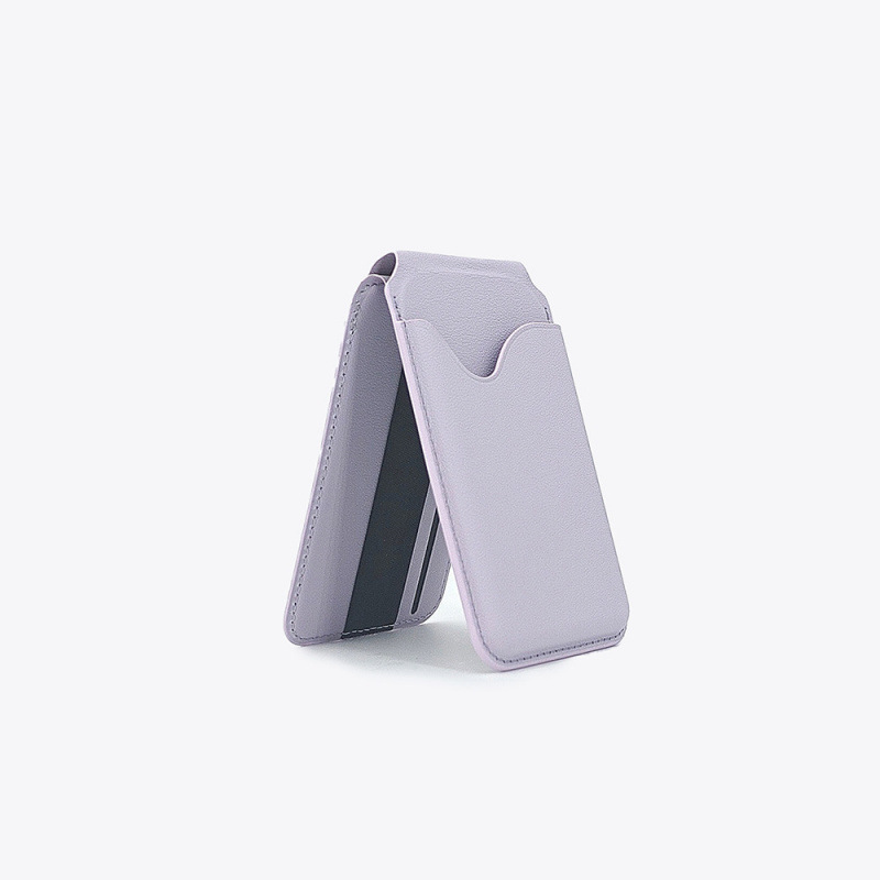 Aplicable a Apple iPhone 16 promox pivote barras PU goma fuerte tarjeta de succión magnética plegable bolsas de soporte de flip