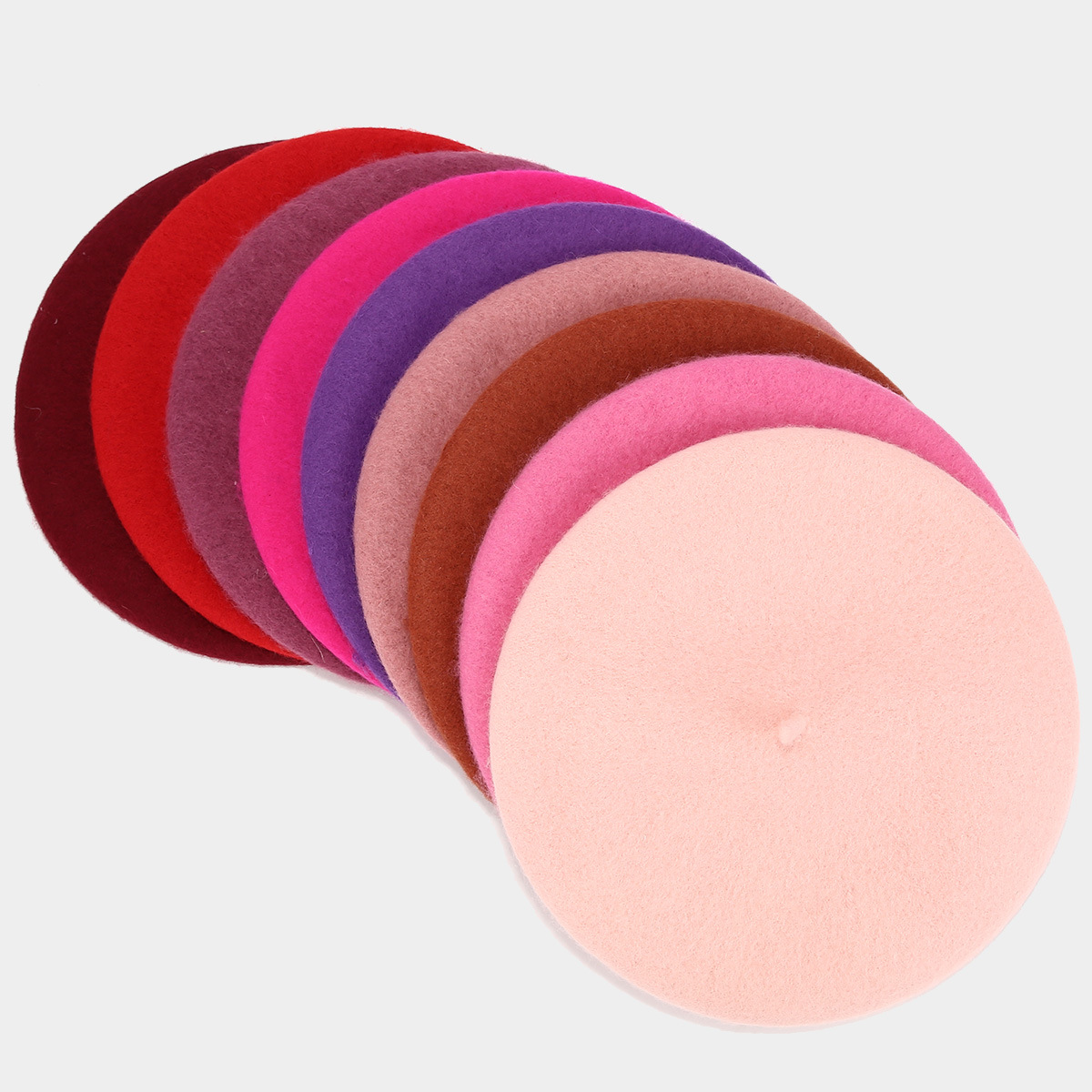 Sombrero japonés de pintura de lana renacentista femenina estilo coreano elegante temperamento cara boina multicolor gorra de boina gruesa