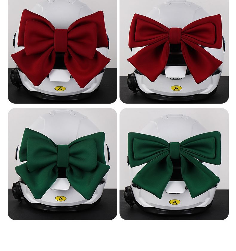 Motorcycle helmet decoration with a bow, quick-release bracket design, detachable, suitable for female riders and electric scooter helmet accessories