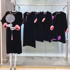 真丝桑蚕丝丝绒系列25春秋深圳南油女装货源品牌撤柜女装尾款批发