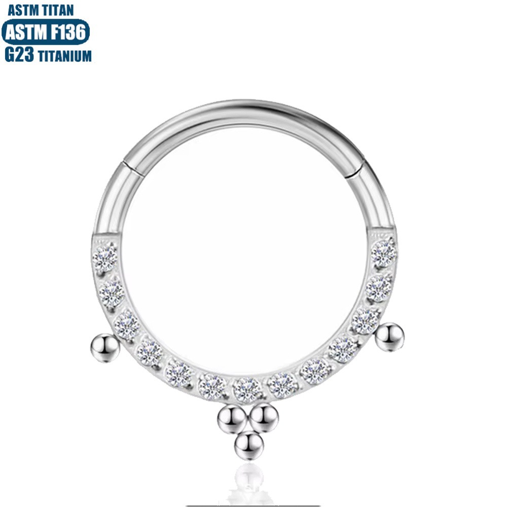 Pointed titanium steel lip stud product view