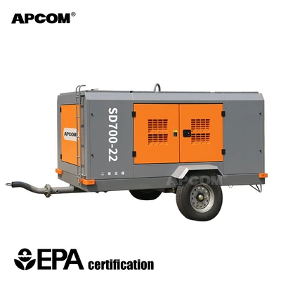 Diesel 37Kw Screw Air Compressor 4 Cubic Meters Mobile Mining Air Jack Hammer Rock Drilling Engineering 15Kw Air Compressor (Hava kompressorları) - prepay-deposit-please-consult-customer-service-for-specific-prices