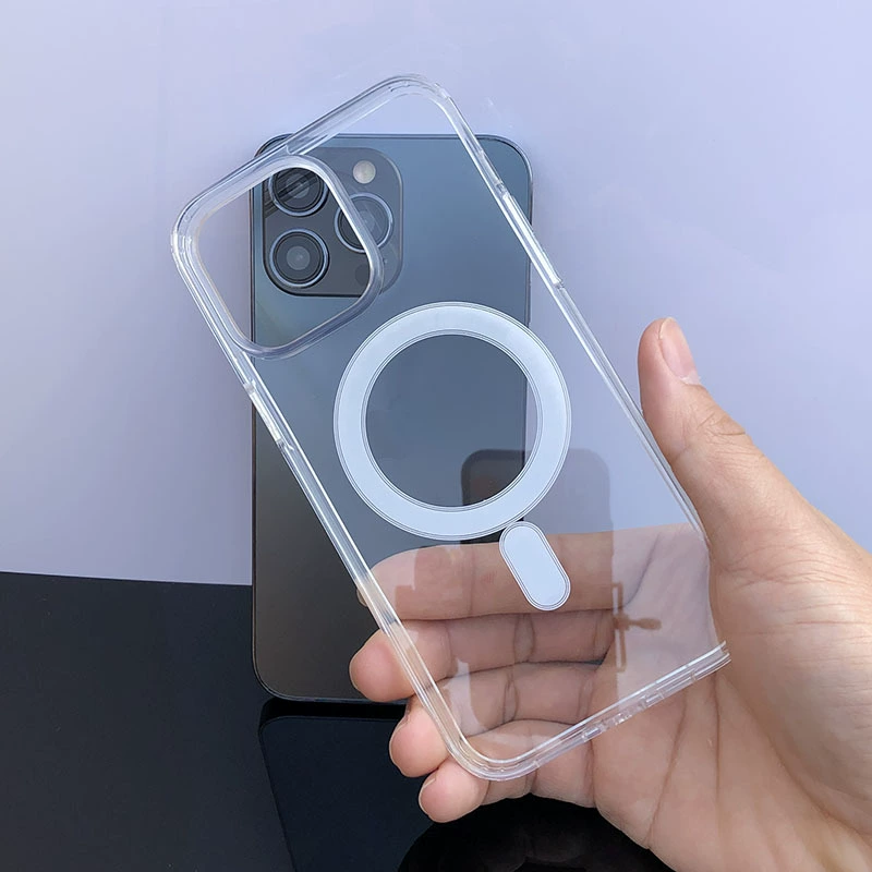 Совместимый Apple 15magsafe магнитная всасывающая 14 прозрачная оболочка IP13phoneCase12 кожух для мобильного телефона один предмет