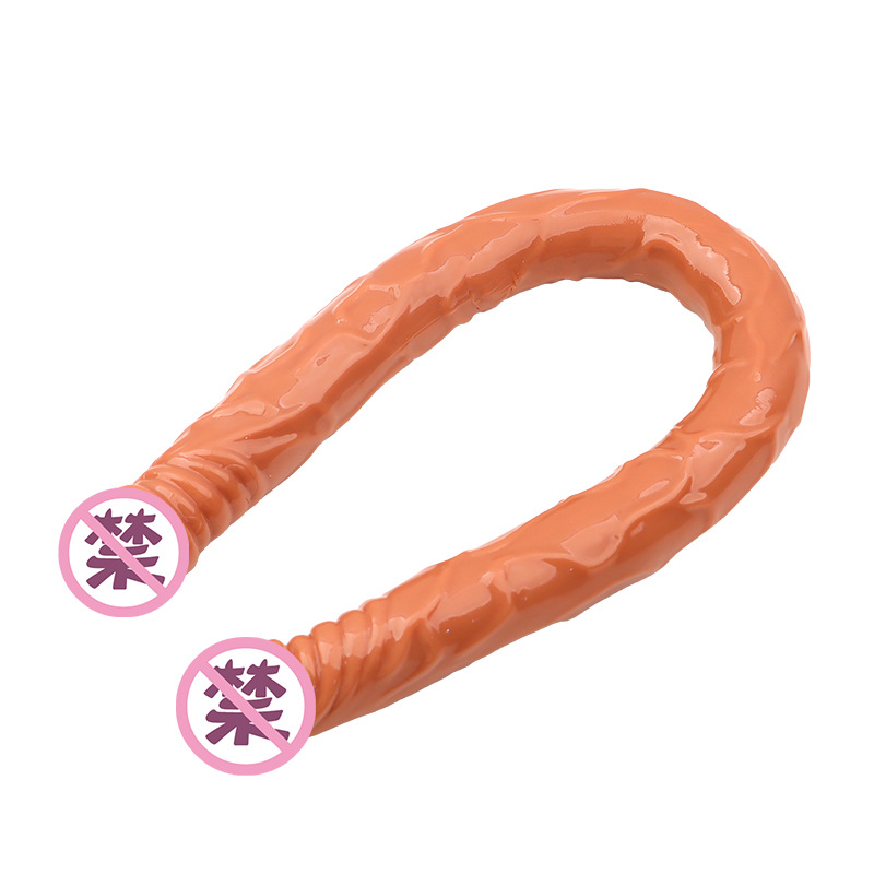 Double-Headed TPE Dildo 55cm Transparent Crystal Dual-Ended Design — detail image 9