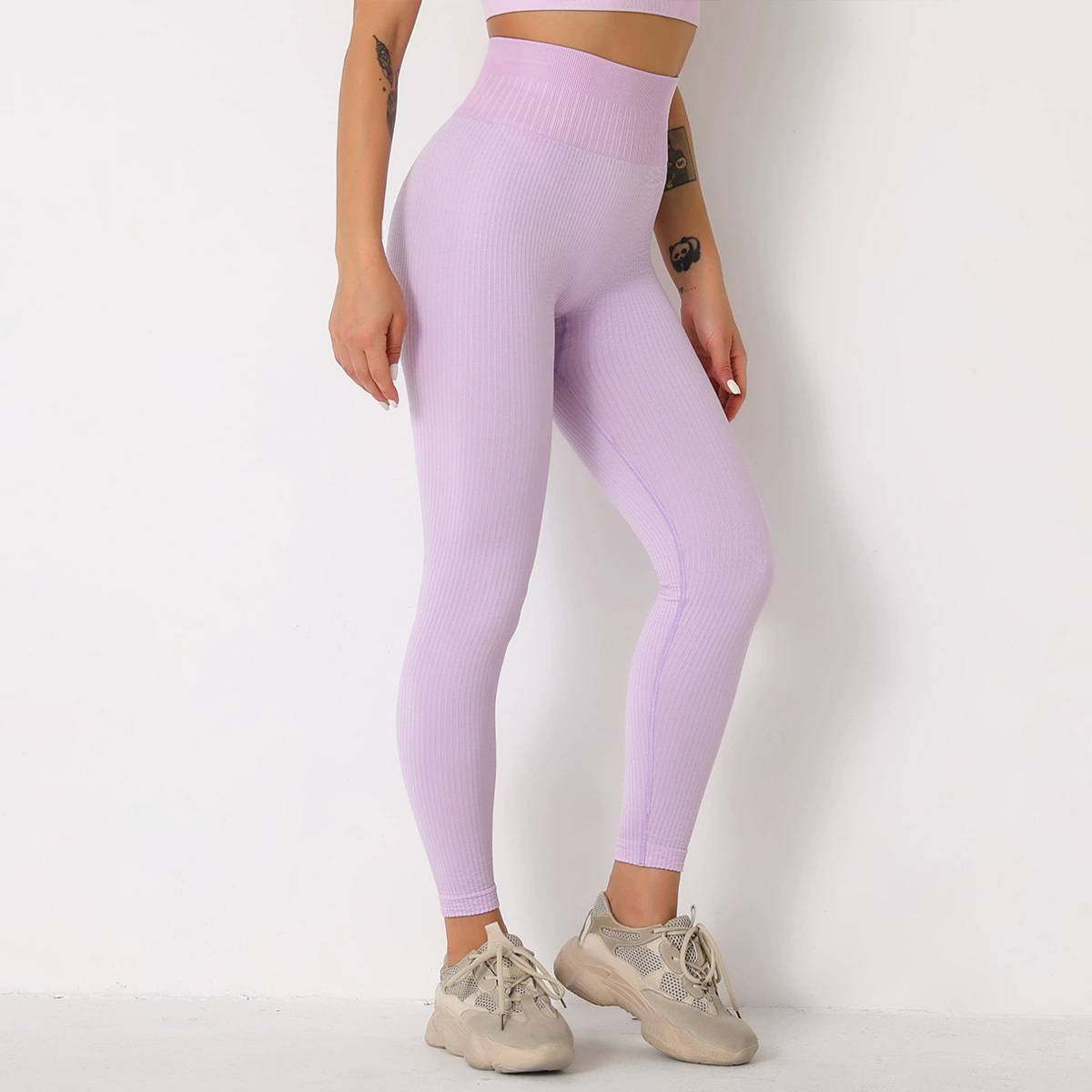 black leggings CHRLEISURE Seamless Leggings Women Stripe Ribbed Women Leggings Fitness High Waist Legging Sport Women Gym leggins ribbed leggings