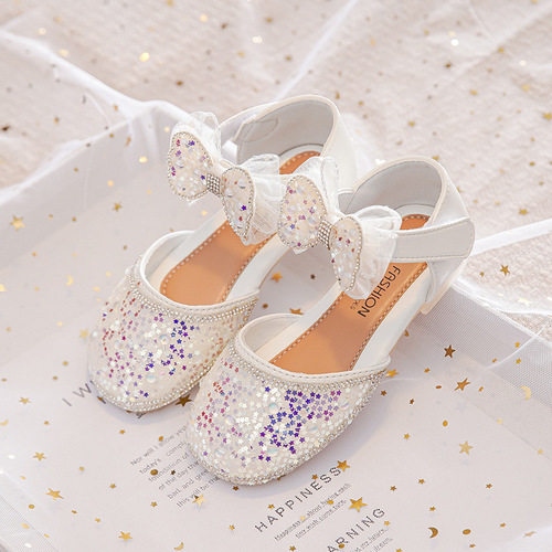 Girls kids baby stage performance princess shoesr girls princess shoes soft bottom water getting students children girl child party flower girls sandals