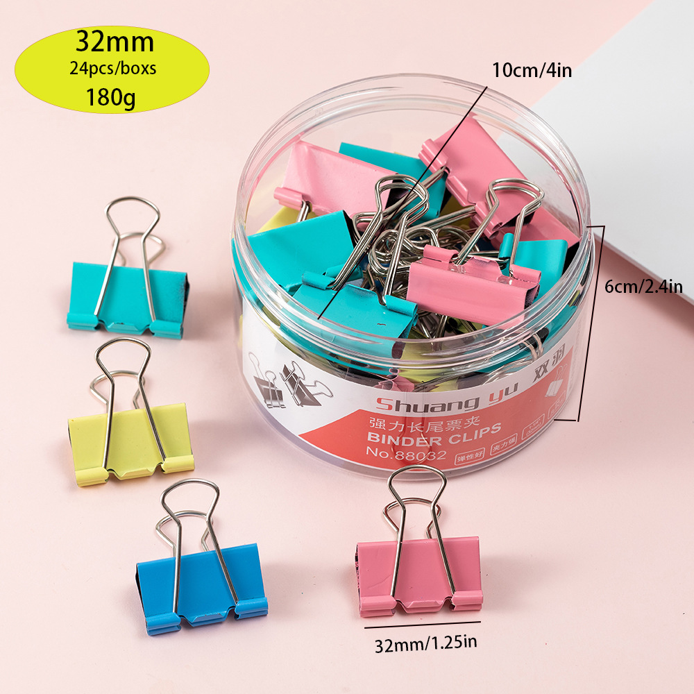 32mm 컬러 클립 24개/통