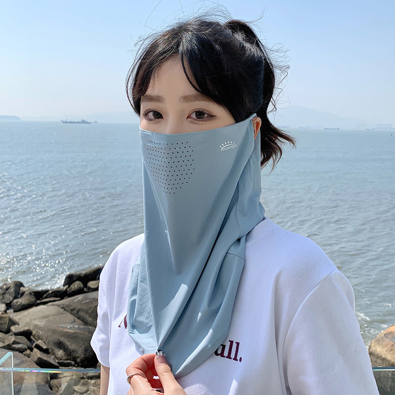アイスシルク日焼け止めマスクフルフェイス抗UVマスク日焼け止め首カバーサイクリングマスク男性と女性の夏の日焼け止めフェイスマスク|undefined