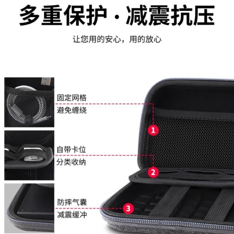 数据线收纳包移动硬盘包u盘u盾密码器充电器笔记本电源鼠标充电宝|undefined