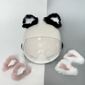 Electric Bike Helmet Decoration Cat Ears Motorcycle Ski Helmet Universal