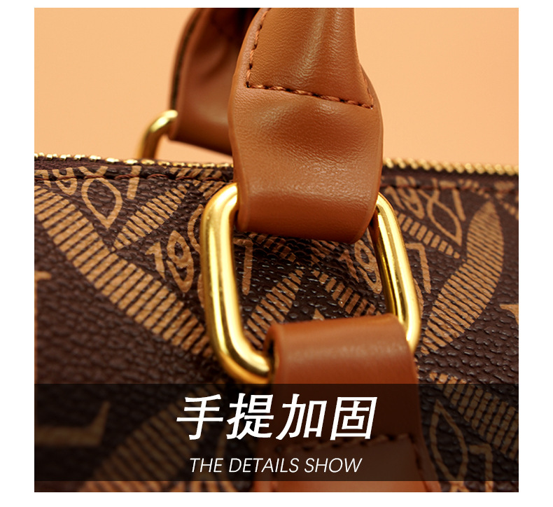 This year's popular cross-border handbag for women is the 2024 new printed letter texture light luxury Boston handbag and single-shoulder bag undefined