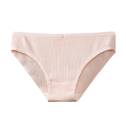 Ladies 100% Cotton Briefs - Comfortable and Breathable Striped Padded Triangle Pajama Bottoms for Girls