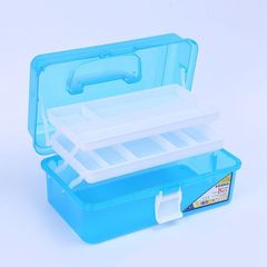 671大型三層美術道具箱収納箱プラスチック医薬箱家庭用折り畳み貯蔵整理箱卸売り