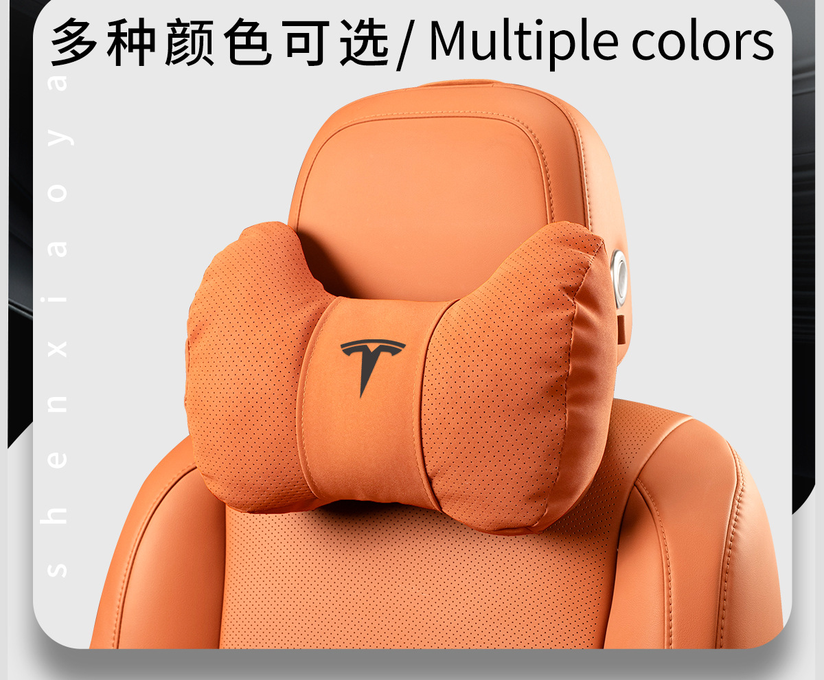 Suitable for Tesla Model 3 New Version/Y/S/X Headrest, Waist Support, Neck Pillow, Car Seat Cushion, Car Supplies