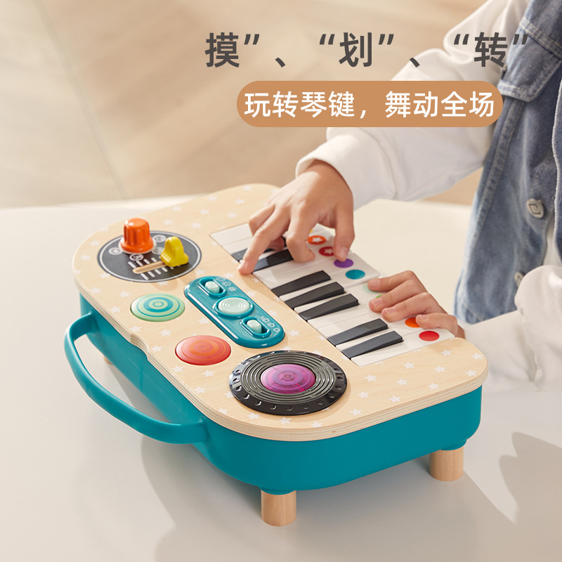 Mesa DJ dinámica para niños Juguetes educativos para bebés Niños y niñas Jardín de infantes Juguetes multifuncionales de educación temprana Regalos de instrumentos musicales